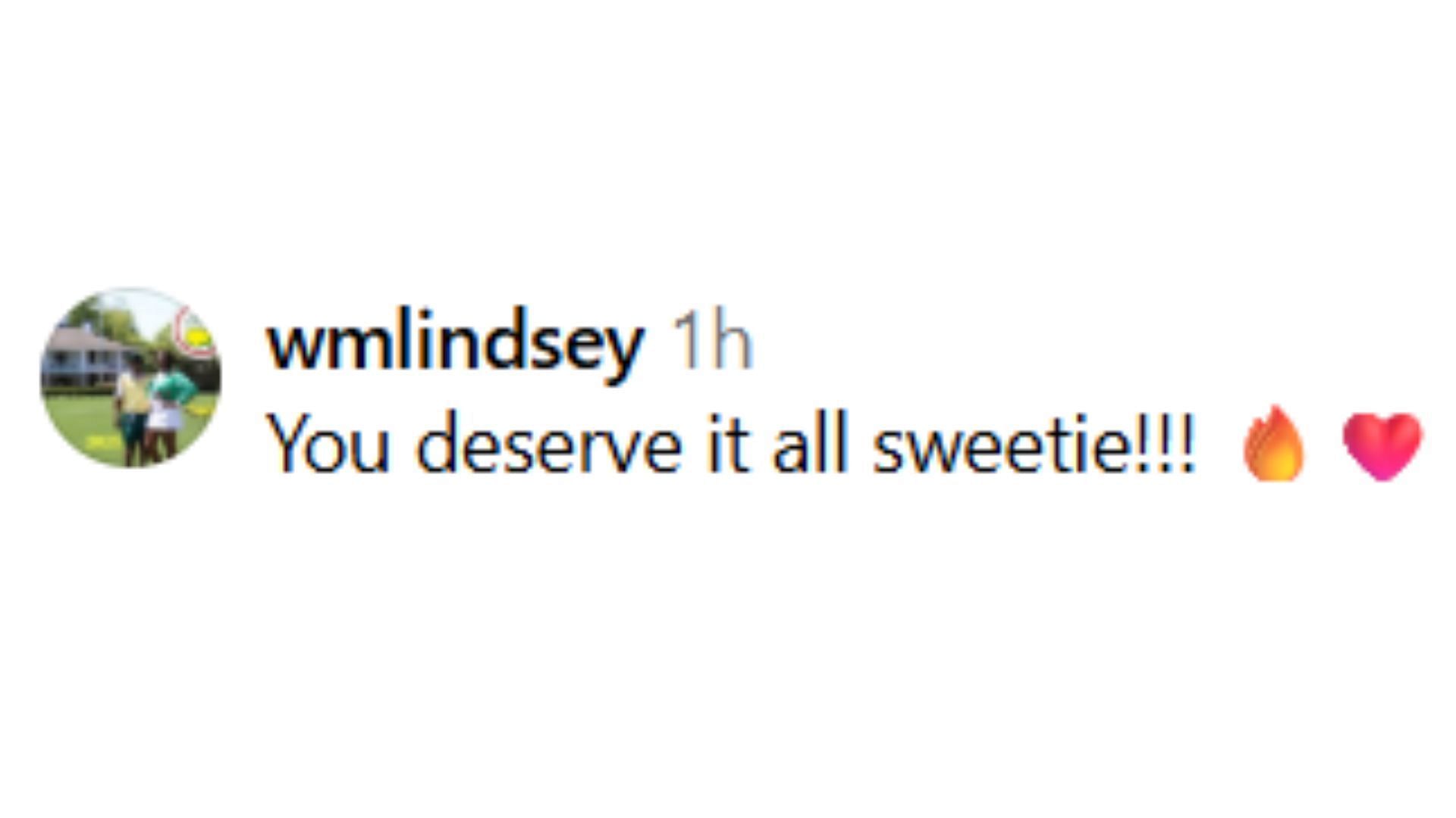 JaMeesia Ford 1st fan comment (Image Source: @gamecocktrackxc/Instagram)